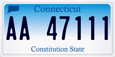 CT license plate AA47111