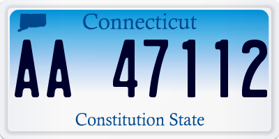 CT license plate AA47112