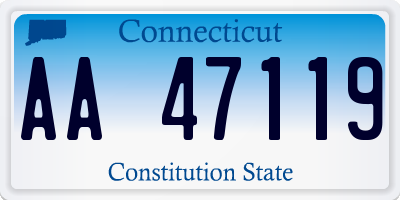 CT license plate AA47119