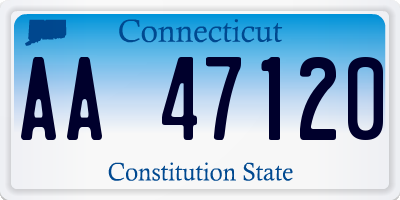 CT license plate AA47120