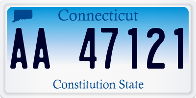 CT license plate AA47121