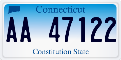 CT license plate AA47122