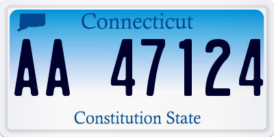 CT license plate AA47124