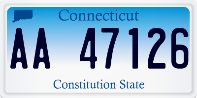 CT license plate AA47126