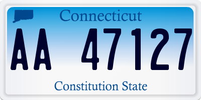 CT license plate AA47127