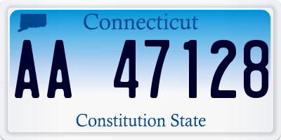 CT license plate AA47128