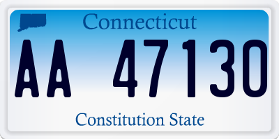 CT license plate AA47130