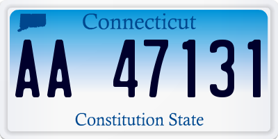 CT license plate AA47131