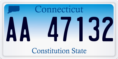 CT license plate AA47132