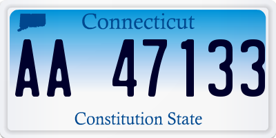 CT license plate AA47133