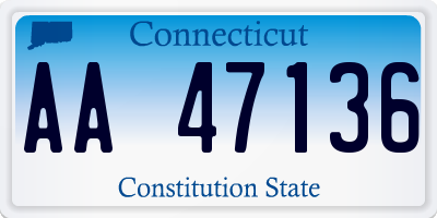 CT license plate AA47136