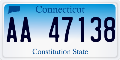 CT license plate AA47138