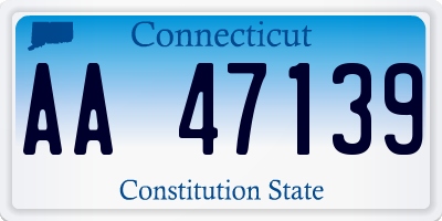 CT license plate AA47139