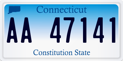 CT license plate AA47141