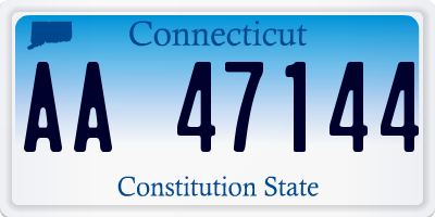 CT license plate AA47144