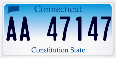 CT license plate AA47147