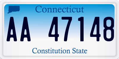 CT license plate AA47148