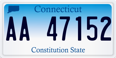 CT license plate AA47152