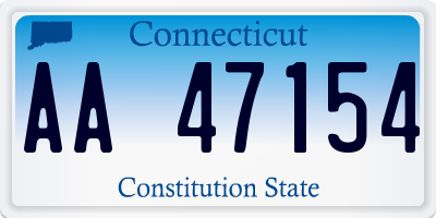 CT license plate AA47154