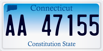 CT license plate AA47155