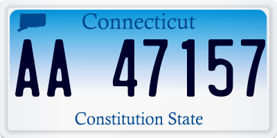 CT license plate AA47157