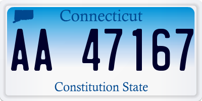 CT license plate AA47167