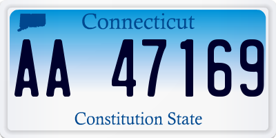 CT license plate AA47169