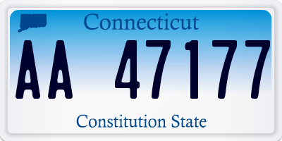 CT license plate AA47177