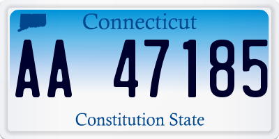 CT license plate AA47185