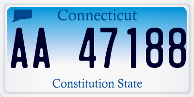 CT license plate AA47188