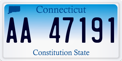 CT license plate AA47191