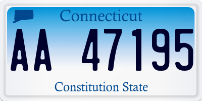 CT license plate AA47195