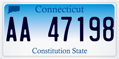 CT license plate AA47198