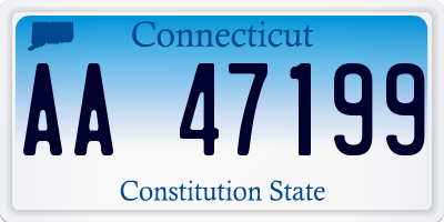 CT license plate AA47199