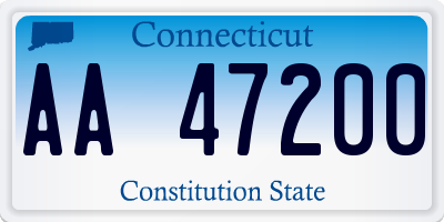 CT license plate AA47200