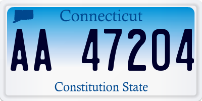 CT license plate AA47204