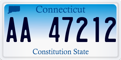 CT license plate AA47212