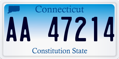 CT license plate AA47214