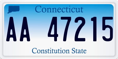 CT license plate AA47215