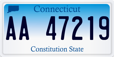 CT license plate AA47219