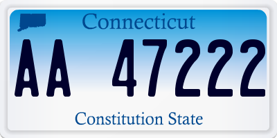 CT license plate AA47222