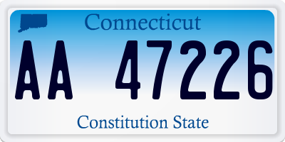 CT license plate AA47226