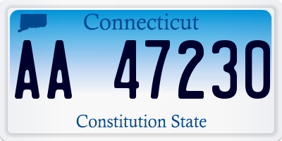 CT license plate AA47230