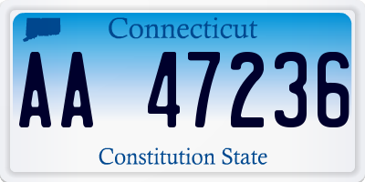 CT license plate AA47236