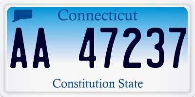 CT license plate AA47237