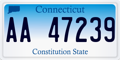 CT license plate AA47239