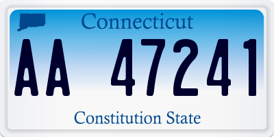 CT license plate AA47241