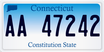 CT license plate AA47242