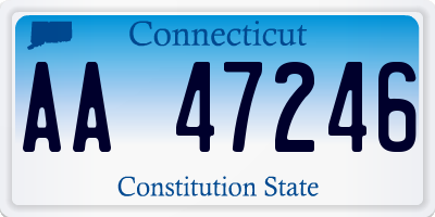 CT license plate AA47246