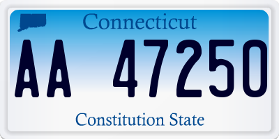 CT license plate AA47250